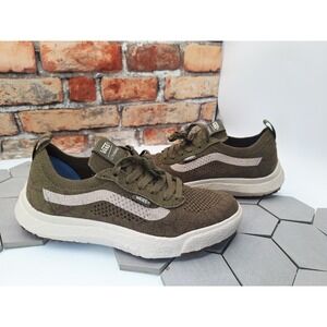 Vans UltraRange VR3 Eco Sustainable Dark Olive Knit Sneaker Women Sz 8 Men 6.5